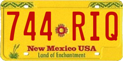 NM license plate 744RIQ