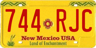 NM license plate 744RJC