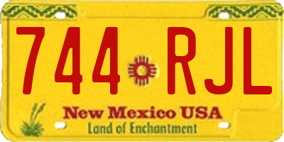 NM license plate 744RJL