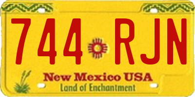 NM license plate 744RJN