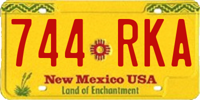NM license plate 744RKA