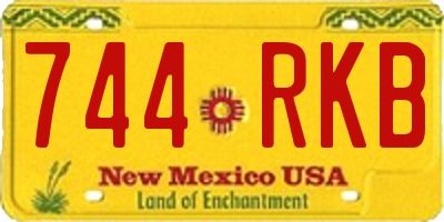 NM license plate 744RKB
