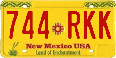 NM license plate 744RKK