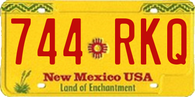 NM license plate 744RKQ