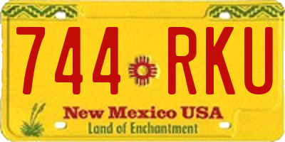 NM license plate 744RKU