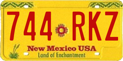 NM license plate 744RKZ