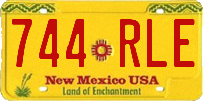 NM license plate 744RLE