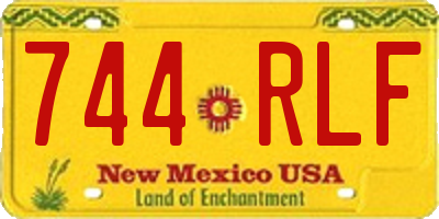 NM license plate 744RLF