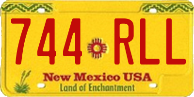 NM license plate 744RLL