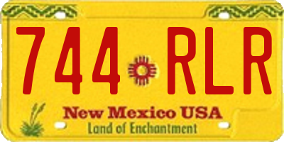 NM license plate 744RLR