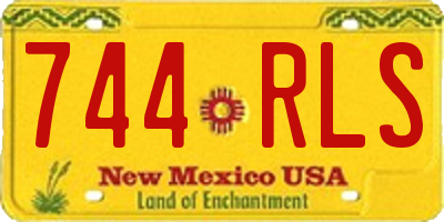 NM license plate 744RLS