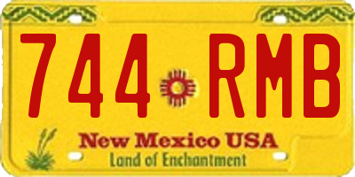 NM license plate 744RMB