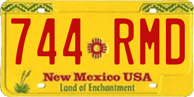 NM license plate 744RMD