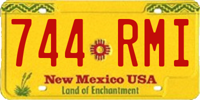 NM license plate 744RMI