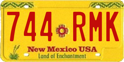 NM license plate 744RMK