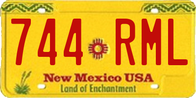 NM license plate 744RML