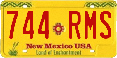 NM license plate 744RMS