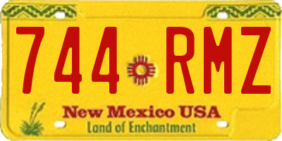 NM license plate 744RMZ
