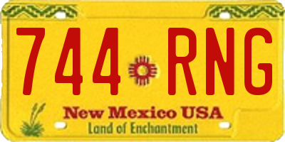 NM license plate 744RNG