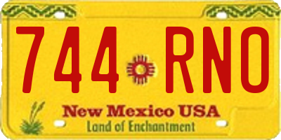 NM license plate 744RNO