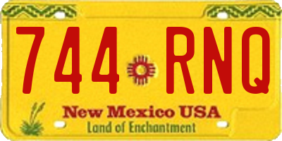 NM license plate 744RNQ