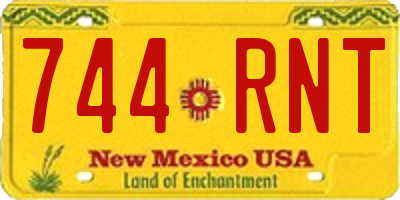 NM license plate 744RNT