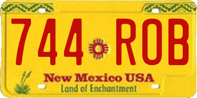 NM license plate 744ROB