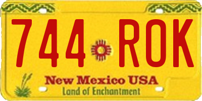 NM license plate 744ROK