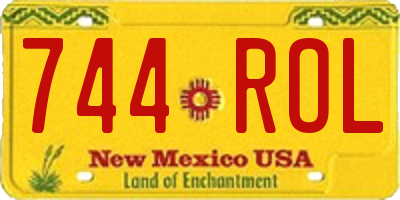NM license plate 744ROL