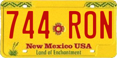 NM license plate 744RON
