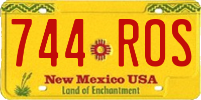 NM license plate 744ROS
