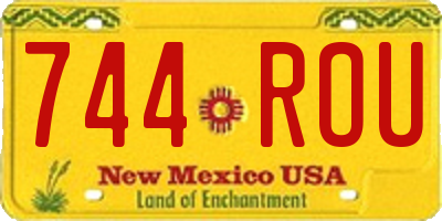 NM license plate 744ROU