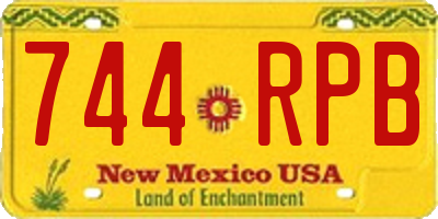 NM license plate 744RPB