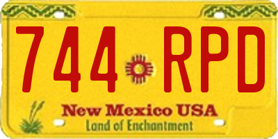 NM license plate 744RPD