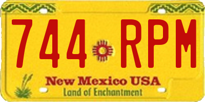 NM license plate 744RPM