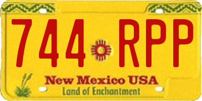 NM license plate 744RPP