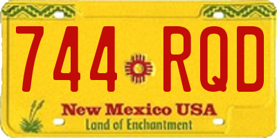 NM license plate 744RQD