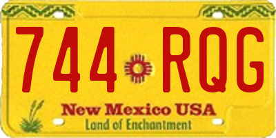 NM license plate 744RQG