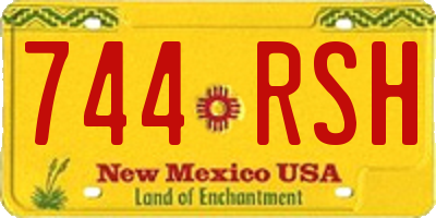 NM license plate 744RSH