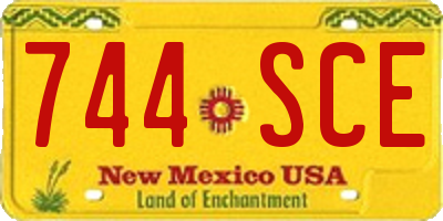 NM license plate 744SCE
