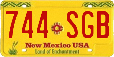 NM license plate 744SGB