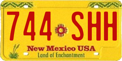 NM license plate 744SHH