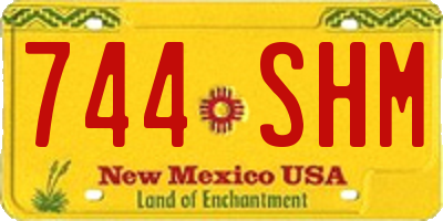 NM license plate 744SHM