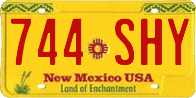 NM license plate 744SHY