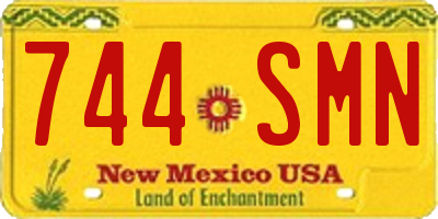 NM license plate 744SMN
