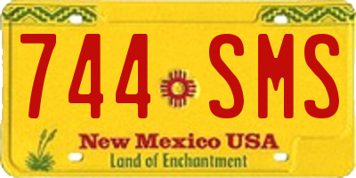 NM license plate 744SMS