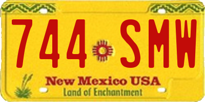 NM license plate 744SMW