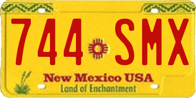 NM license plate 744SMX
