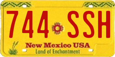 NM license plate 744SSH