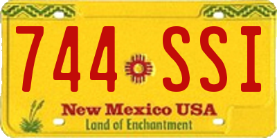 NM license plate 744SSI